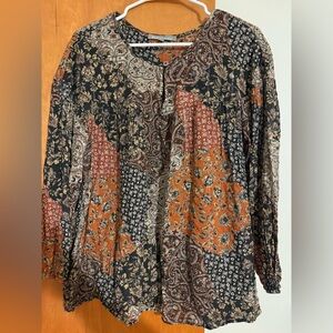 Anthropologie Daniel Rainn Bohemian Patchwork Blouse - Multicolor